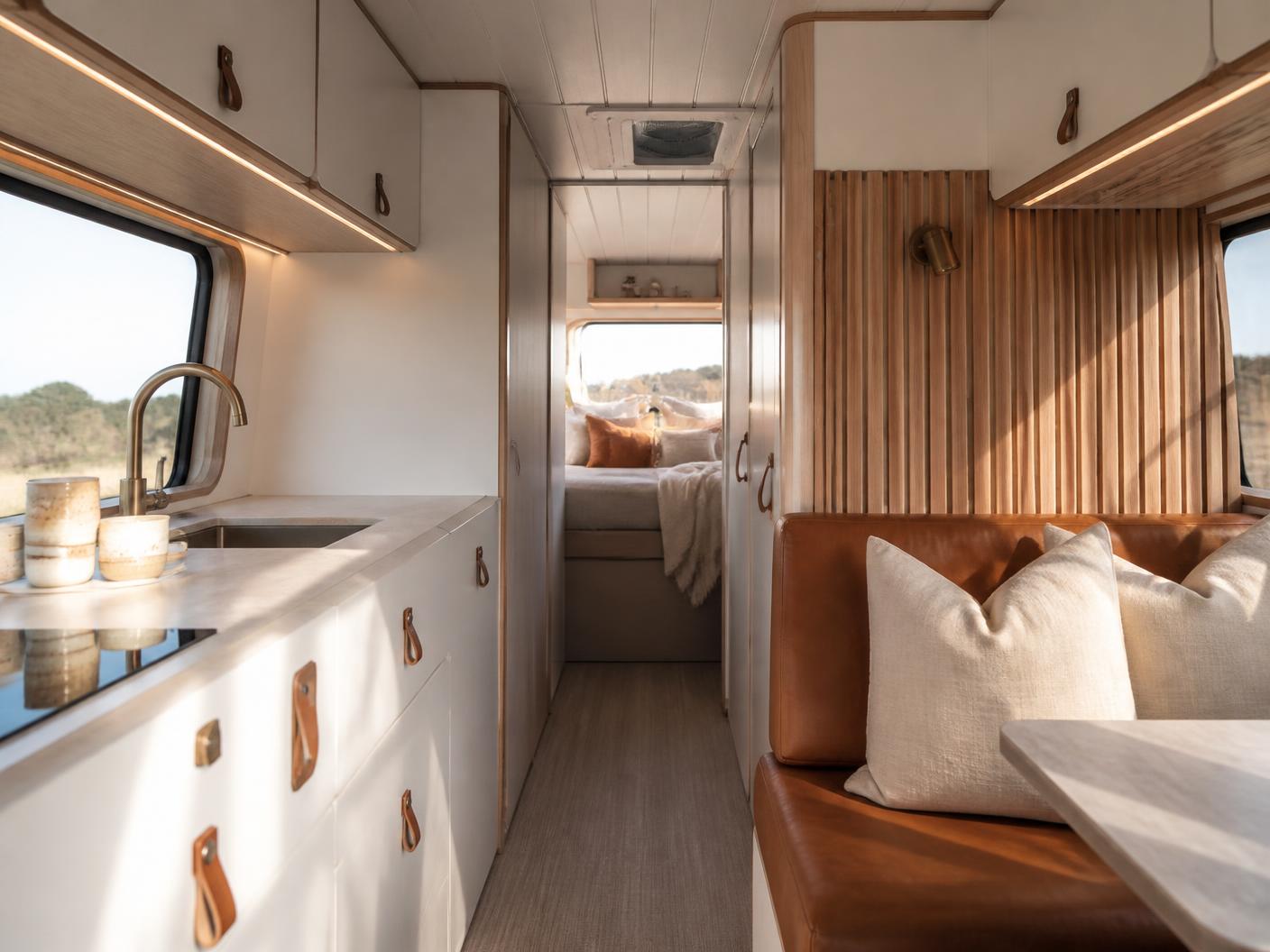 Pale Ash Caravan Interior