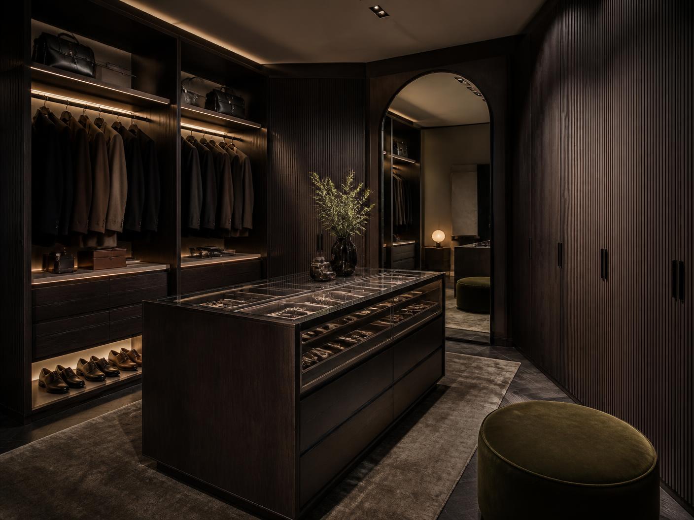 Smoked Wood Dressing Room